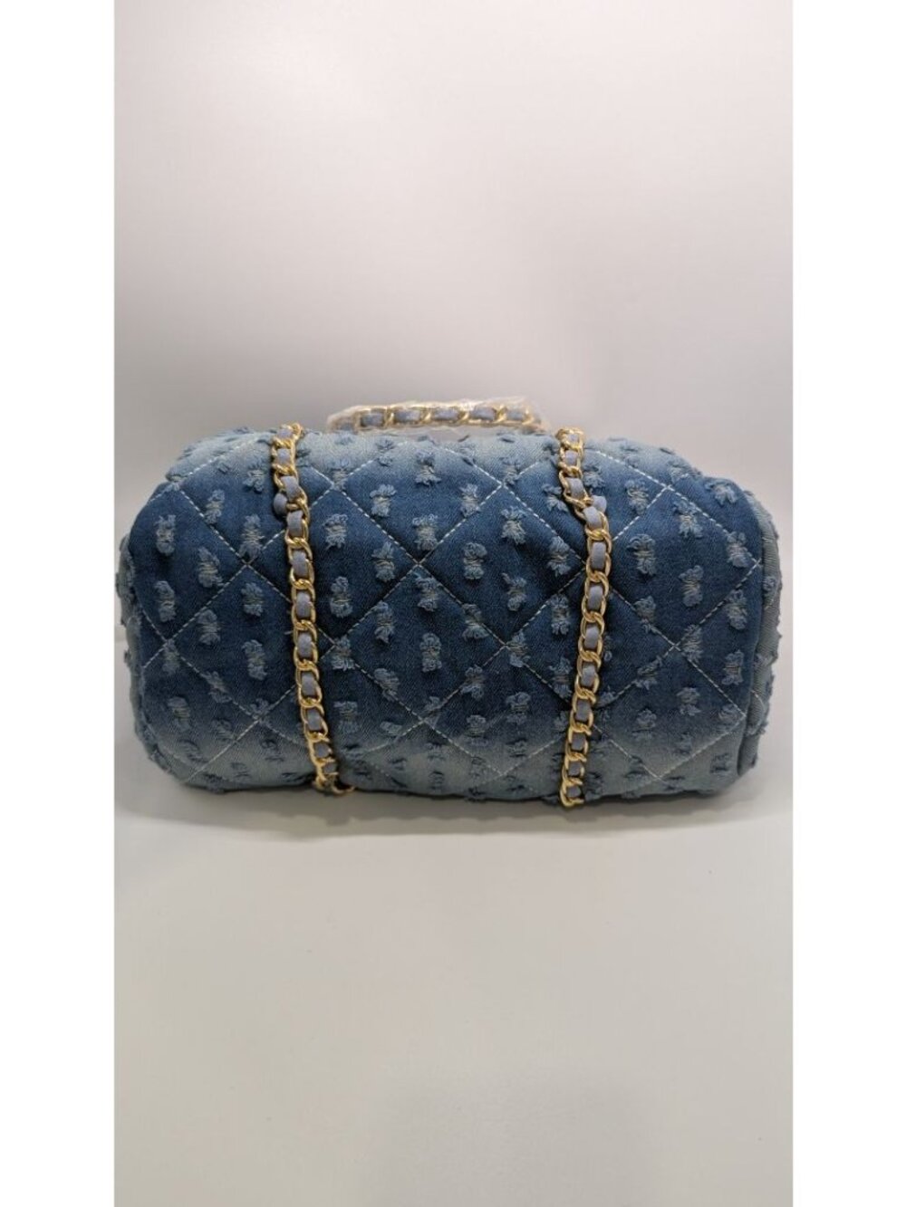 Medium Wash Distressed Denim Purse - Picture 4 of 7